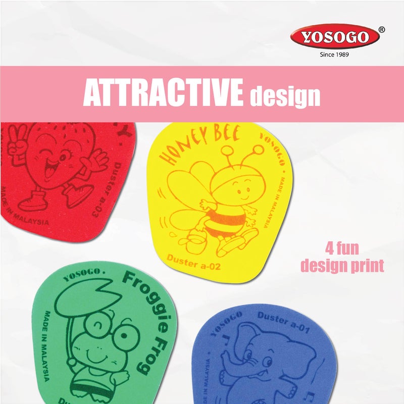 Yosogo Small Kiddy Dry Erase Whiteboard Eraser, Pack of 12 - Image 4